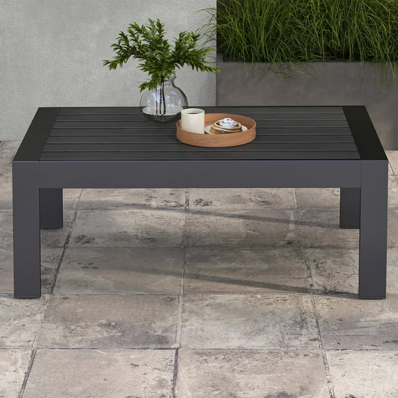 Tolead Outdoor Aluminum Patio Furniture Set, Dark Gray