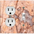 thumbnail image 1 of Metal Light Switch Plate Outlet Cover (Image of Marble Red MAR062), 1 of 13