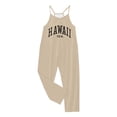 thumbnail image 5 of MIXUE Girls Jumpsuits & Rompers Summer Letter Print Spaghetti Strap V Neck Sleeveless Casual Bodysuits With Pockets Outwear,Beige,13-14 Years, 5 of 5