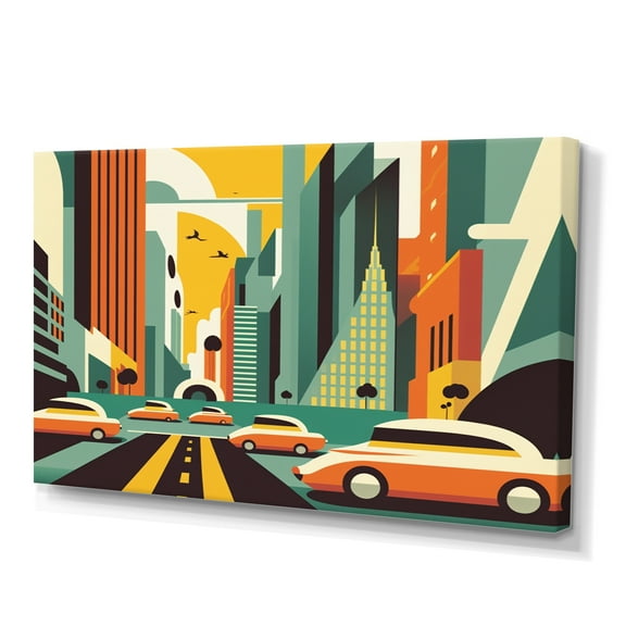 Designart Futuristic Cityscape II Canvas Wall Art
