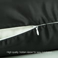 thumbnail image 3 of Flxxie Satin Pillowcases with Zipper Silky Soft Sateen Pillow Cases Covers Set of 2 (Standard, Black), 3 of 5