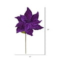 thumbnail image 2 of Vickerman 22" Purple Poinsettia Artificial Christmas Flower, 6 per Bag, 2 of 2