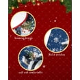 thumbnail image 6 of Christmas Christmas Tree Skirt 48 Inches Large Christmas Skirt Tree, Blue Snowman Pine Cones Xmas Winter Snowflake Tree Skirt Christmas Decorations for Fireplace Party Holidays Indoor Outdoor, 6 of 7