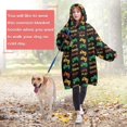 thumbnail image 4 of Wearable Oversized Blanket,Multicolor Controllers Games Text Black Pattern Wearable Blanket Hoodie for Adults,Cozy Hooded Blankets with Super Pockets,Super Warm Fuzzy Pullover for Women & Men, 4 of 6