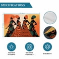 thumbnail image 6 of Black Women Placemats Set of 8, African Southwestern Boho Orange Yellow Placemats for Dining Table, Place Mats for Kitchen Tabletop, Waterproof Wipeable Dining Table Mats Set, 6 of 9