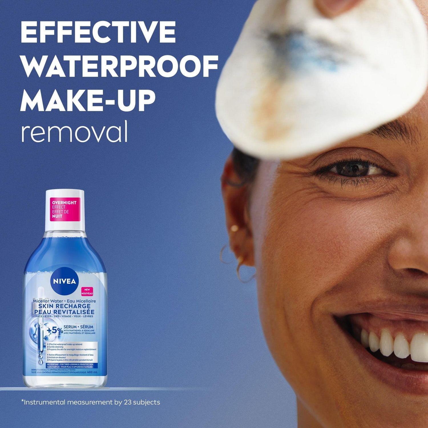 NIVEA Skin Recharge Micellar Water, Tired-Looking and Sensitive Skin, Perfume Free, 400mL, 400mL