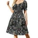 thumbnail image 2 of Vestido de manga corta con rombos en rosa y negro, vestidos para eventos especiales, ropa de mujer, novedades verano 2025, vestido, 2 of 7