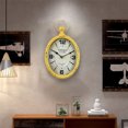 thumbnail image 5 of Old-fashioned antique design, rural retro style. Silent decorative wall clock powered by battery, 5 of 6