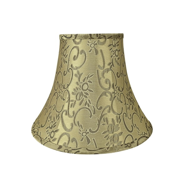 Aspen Creative 30166 Transitional Bell Shape Spider Construction Lamp Shade in Brown, 12" wide (6" x 12" x 9-1/2")