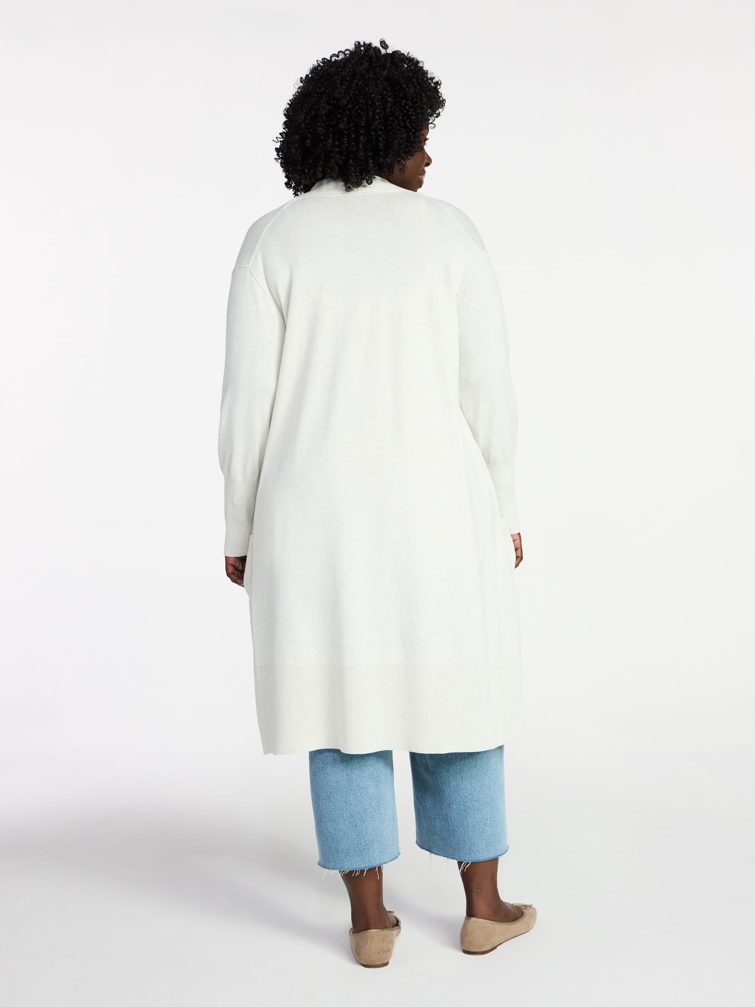 Terra & Sky Women's Plus Size Core Duster Cardigan, Sizes 0X-4X