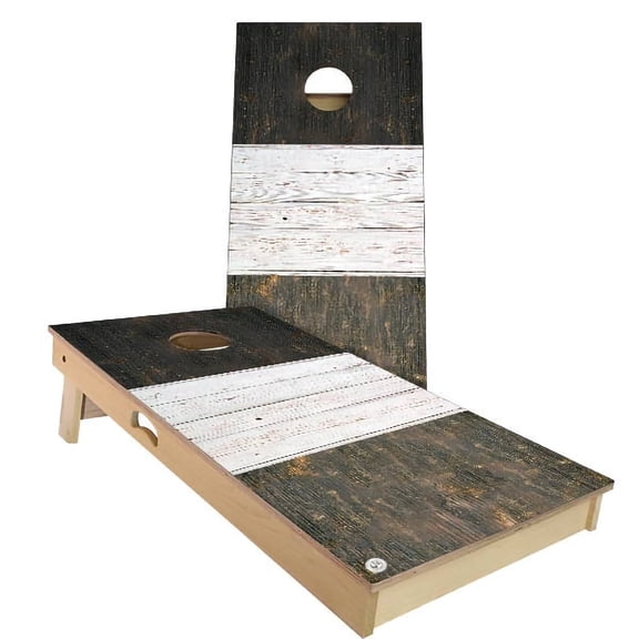 Skip's Garage | Italy Flag Rustic Cornhole Board Set | Includes Boards & Bags | Choose Your Size & Accessories