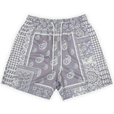 Men's Boho Tribal Print Drawstring Waist Summer Shorts with Pocket