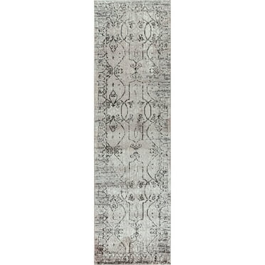 Alora Decor Swagger 2'3" x 7'7" Distress Taupe/Natural/Gray/Black Area Rug