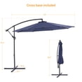 thumbnail image 3 of ACEGOSES 10ft Outdoor Offset Patio Hanging Umbrella with Steel Ribs for Deck, Balcony and Garden,Navy Blue, 3 of 8