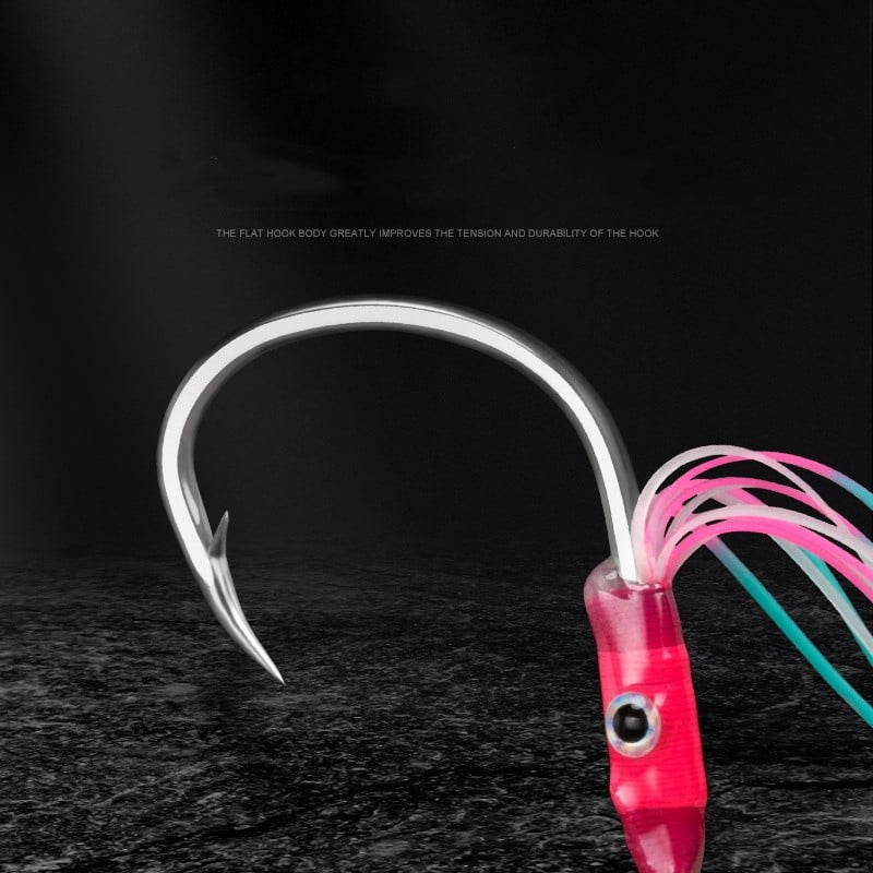 2Pair Double Assist Hooks Big Game High Carbon Steel Jig Hook Saltwater 1/0-5/0#