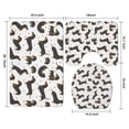thumbnail image 3 of Dachshund and Heart Bathroom Rugs Sets 3 Piece,Toilet Cover Set,Absorbent Non Slip Bathroom Mats Sets with U-Shaped Contour Rug Toilet Rug Set, 3 of 5