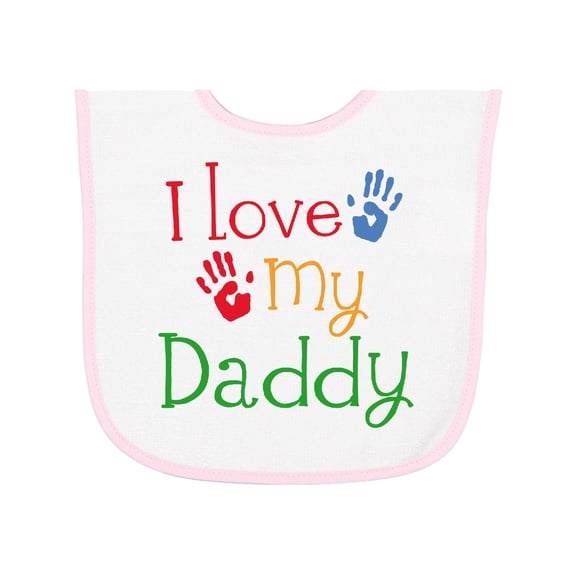 Inktastic I Love My Daddy Baby Terry Cloth Bib