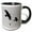 Black/White, variant on 3drose, Crows or Ravens in Flight Minimalist Silhouette, 11oz Two-tone Black Mug