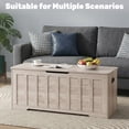 thumbnail image 3 of edx Storage Bench with Lift Top, 47 inch&nbsp; Entryway Bench with Safety Hinge, P2 Particleboard & MDF Storage Ottoman for Bedroom, Entryway, Gray, 3 of 8