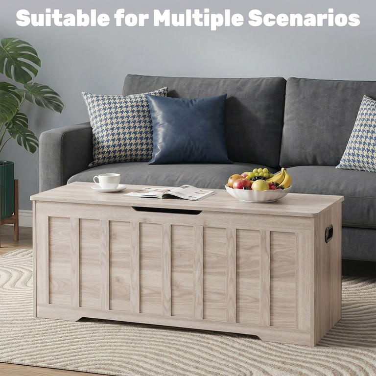 CONCETTA Extra Large Wooden Storage Bench & Chest with Safety