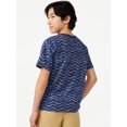 thumbnail image 3 of Free Assembly Boys Wavy Print T-Shirt, Sizes 4-18, 3 of 5