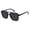 Black/Grey Lens, variant on Square Aviator Sunglasses for Women Men, Retro Trendy Shades with UV Protection