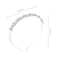thumbnail image 3 of 2 Pcs Coiffe de Mariage Décoration de Cheveux de Mariée Bandeau en Strass Serre-Tête Perle, 3 of 8