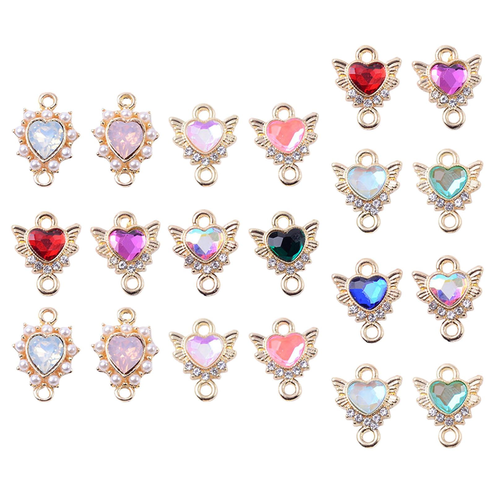 20Pcs Alloy Charms Pendants Crafting DIY Heart Charms for Jewelry Making Earring Walmart