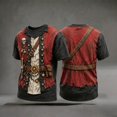 thumbnail image 2 of CONFREE Halloween Mens Pirate Captain Tshirts Short Sleeve Crew Neck Graphic Lightweight Hallowmas T-Shirts for Men, 2 of 3