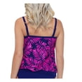 thumbnail image 2 of Island Escape NAVY Key West Printed Tankini Swim Top, US 12, 2 of 4