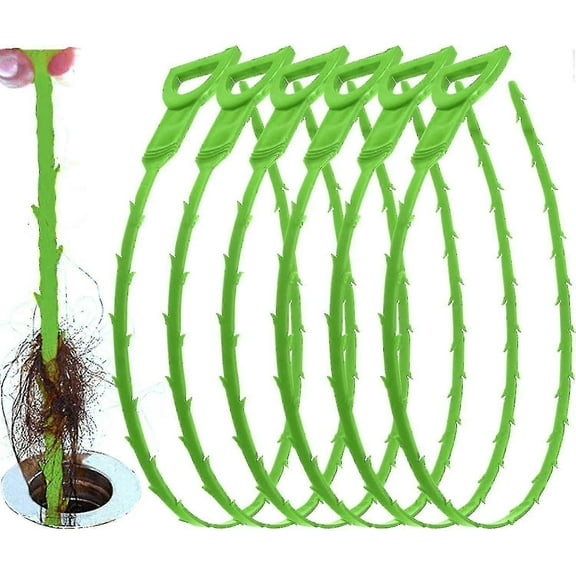 6 Pack Drain Clog Remover Plumbing Tool For Bathroom Shower & Bathtub Drain Cleaner Sink