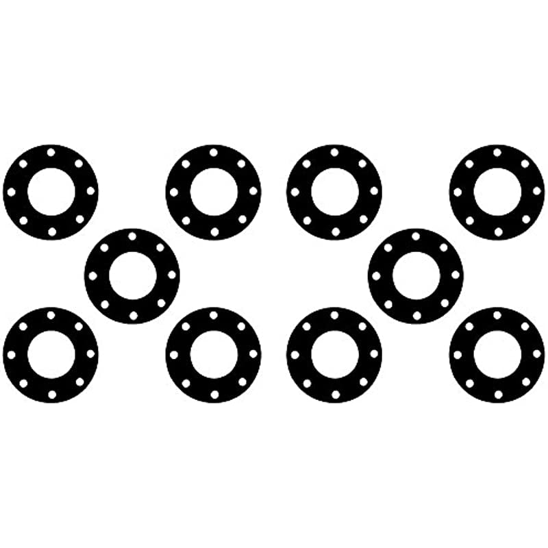 CFF7106.5IN.031.150X10 7106 Rubber 60 Durometer Full Face Gasket, 5