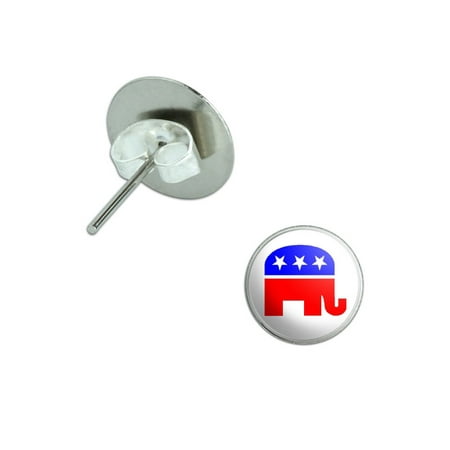 - Republican Elephant Pierced Stud Earrings