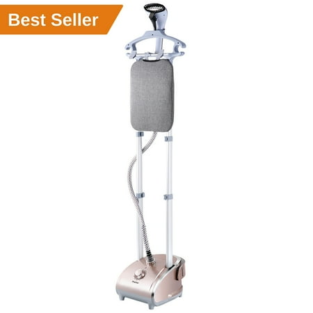 Finether 2-in-1 Stand Garment Steamer, Heavy Duty Powerful Stand Clothes Fabric Steamer with Steamboard, 9 Steam Levels, Garment Hanger, Anti-Scald Gloves and Fabric Brush for Home and Commercial Use