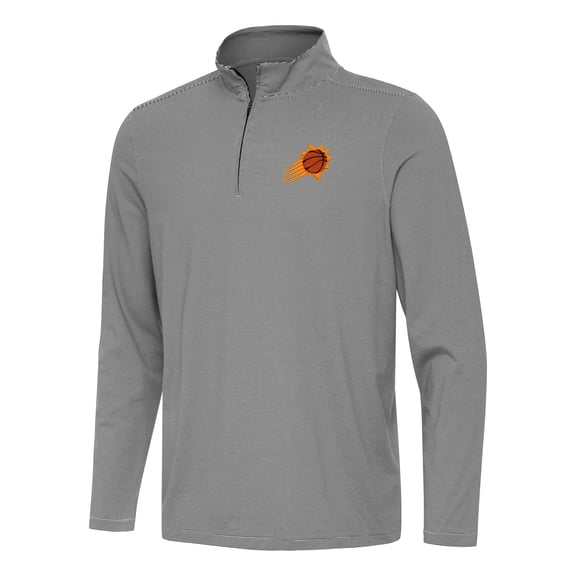 Men's Antigua Black Phoenix Suns Twine Quarter-Zip Top