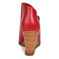 thumbnail image 2 of JOURNEE COLLECTION Womens Red Snakeskin Asymmetrical Cushioned Glam Almond Toe Wedge Zip-Up Dress Booties 6.5, 2 of 4