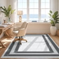 thumbnail image 3 of Design&I 5'x7' Ultra Soft Area Rug, Farmhouse Abstract Interlocking Lines Lattice Contemporary Moden None Fluffy Washable Non Shedding for Bedroom Living Room Home Office, 3 of 7