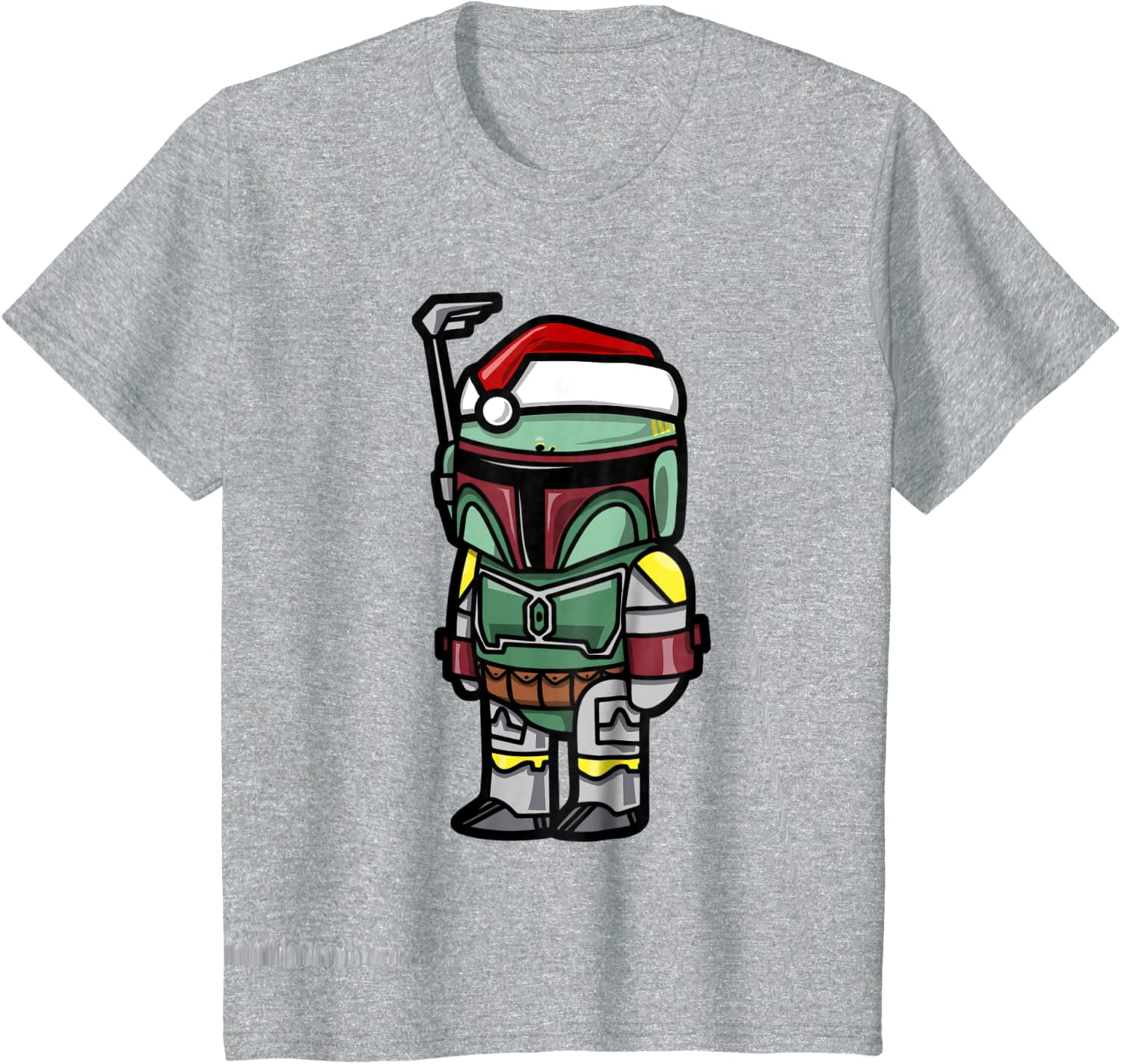 Star Wars Boba Fett Santa Hat Cartoon 