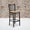Natural Wood Seat/Black Metal Frame, variant on BizChair 2 Pack Black Window Back Metal Restaurant Barstool - Black Vinyl Seat
