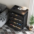thumbnail image 2 of Pusnapku Fluted 4 Drawers Dresser, 38" Tall Modern Chest of Drawers with Power Outlet,LED Light, Vertical Wood Storage Dresser for Living Room,Bedroom, 2 of 9