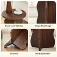 thumbnail image 5 of PHOYAL Round Small End Tables for Living Room with Wave Base, Side Table for Bedroom Small Space, Walnut, 5 of 7