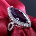 thumbnail image 4 of Purple Zircon Rings Zircon Ladies Rings Jewelry Birthday Proposal Bride Engagement Party RingsThe Best Gift for A Loved One, 4 of 9