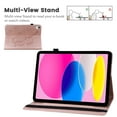 thumbnail image 4 of Dteck Case for iPad 10th Generation 2022 10.9 inch, Embossed Butterfly PU Leather Flip Folio Case with Card Slots Pen Holder for New iPad (2022), Rosegold, 4 of 8