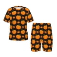 thumbnail image 1 of Balery Orange Pumpkin And Autumn Maple Conjunto de Pijama Infantil de Manga Corta con Estampado – Ropa de Dormir de Algodón Suave-Small, 1 of 6