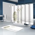 thumbnail image 3 of Toystoory Cortina de baño de tela de poliéster multiusos Quiet Wild Grassy Extra larga 72 X Stone Water Grassy 180*230CM Type2 NO2, 3 of 6