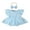 Blue, variant on Bagilaanoe Newborn Baby Girl Summer Rompers Dress Flower Fly Sleeve Bodysuits + Headband 3M 6M 9M 12M 18M Infant Lace Patchwork A-line Dresses