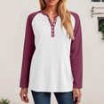 thumbnail image 6 of UngA Fashion Clothing Long Sleeve V Neck Shirts for Women Fall Tops Lightweight Sweaters Dressy Casual Tunic Tops 2025 Outfits Brick Red,L, 6 of 7