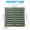 thumbnail image 2 of Uxcell Aluminum Vent Cover, Screen Air Grille Ventilation Cover HVAC Louvered Grill for Home Kitchen Fireplace Green, 2 of 7