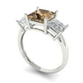 thumbnail image 2 of Clara Pucci 14K White Gold 2.5ct Champagne Three-Stone Ring for Women, 2 of 8