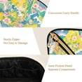 thumbnail image 5 of FORMRS Makeup Bag Travel Cosmetic Organizer for Women Fold Flat Zipper Pouch with Handle, Yellow Mountains, 5 of 8